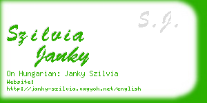 szilvia janky business card